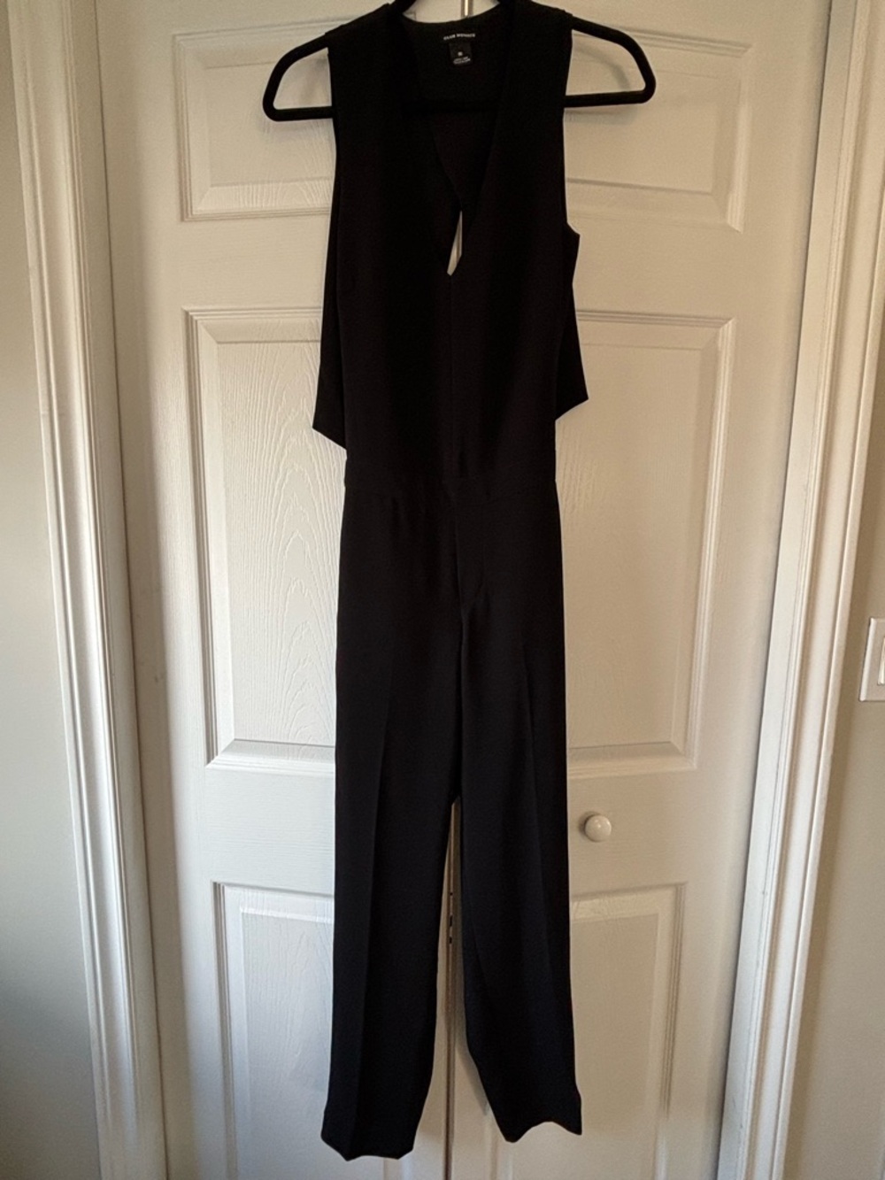 Club Monaco Black Sleeveless V-Neck Jumpsuit